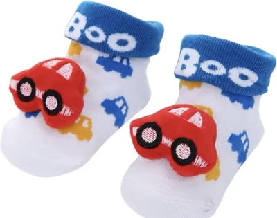 Super schattige babysokken - Baby Sokken - New born sokken - Kraamcadeau voor Jongen of Meisje - Babyshower Cadeau - Kraammand - Auto