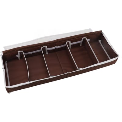 Onder het Bed Schoenopslag Organizer Oxford Stof Karton PVC Waterdicht Onderbed Schoenen Container Doos met Doorzichtig Raam black