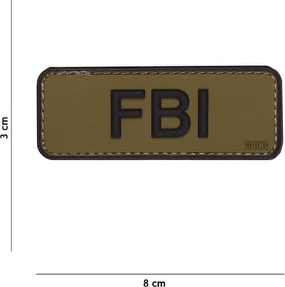 101 Inc Embleem 3D Pvc Fbi Groen Zwart  17056