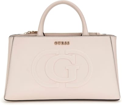 GUESS Handtas Schoudertas Eco Mietta Small Society Satchel Stone Beige