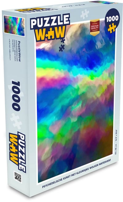 Puzzel Waterverf - Kunst - Psychedelisch - Legpuzzel - Puzzel 1000 stukjes volwassenen