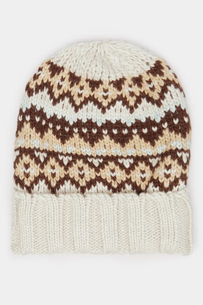 Yours Naturelbruine Fairisle Mutssize One Size