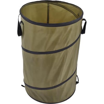Poubelle pliable de 113 L, 30 gallons, grand sac poubelle recyclable avec poignées pour jardin et maison gray