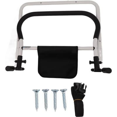 Barrières de lit pour personnes âgées avec sac de rangement, angle réglable, aide à la mobilité, sangle de fixation pour lit black