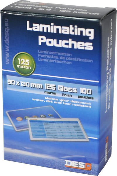 DESQ® Lamineerhoes | 125 micron | Glanzend | 100 stuks | 90x130 mm |Premium | 71116