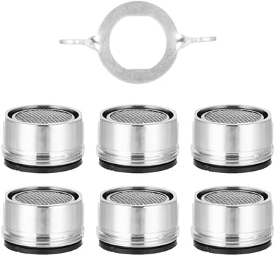 Unyqoos® Waterbesparende Kraanbeluchter Set met Filter en Montagesleutel, 6 Stuks