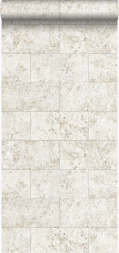 Origin Wallcoverings behang kalkstenen blokken beige - 347579 - 53 cm x 10,05 m