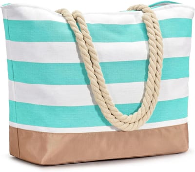 Grote waterdichte strandtas, handige shopper met rits, perfecte reis- en handtas voor dames, cadeau-ideeën voor vrouwen