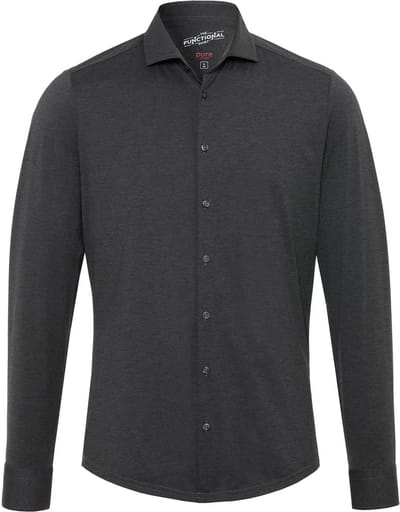 Pure H.Tico The Functional Shirt Antraciet - Maat 38 - Heren - Overhemden Formeel