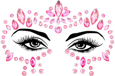 Face jewels - glitters gezicht - body jewels - face tattoo - festival - glitter - Boho - Roze