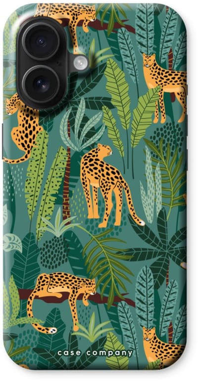 Case Company® - Hoesje geschikt voor iPhone 16 hoesje - Luipaard 2 - Tough Case - Maximale Bescherming alle Kanten en Schermrand