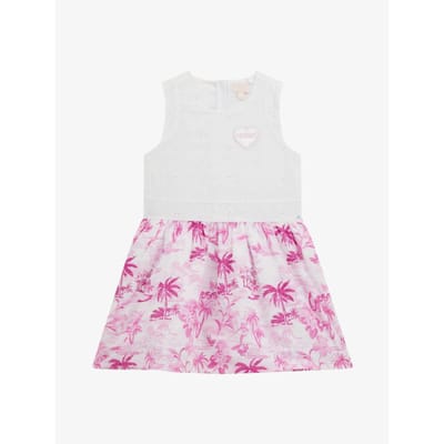 Guess Meisjes jurk mixed fabric