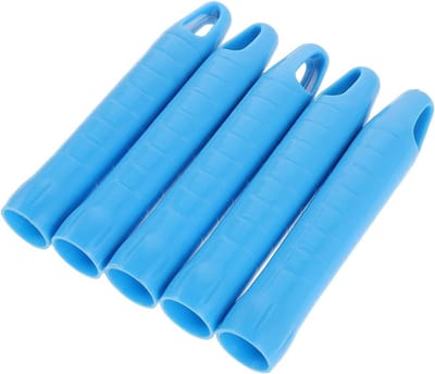 Steel Eindkappen - Verlengstuk Adapter - Schoonmaak Werk - Met Ophangoog - 5 Stuks - Hemelsblauw