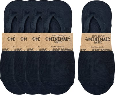 green-goose® Bamboe Footies Dames - Lange Footies - 5 Paar - Zwart - Enkelsokken - Duurzaam Ademend Materiaal - Stretch en Perfect Zittend