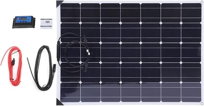 Flexibel Zonnepaneel - Draagbaar Zonnepaneel - Energie Opwekken - Buigbaar tot 30 Graden - 150W - Zwart