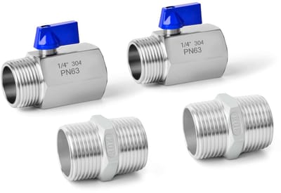 SPHProducts - Kogelkraan - Heavy Duty - 1/4 inch - Roestvrij staal - Adapters inbegrepen - Geschikt voor diverse toepassingen