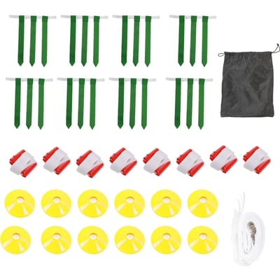 Ensemble de Flag Football Ceintures et Drapeaux de Flag Football Ensemble pour Enfants Adolescents Adultes Entraînement Intérieur Extérieur Red and Green green