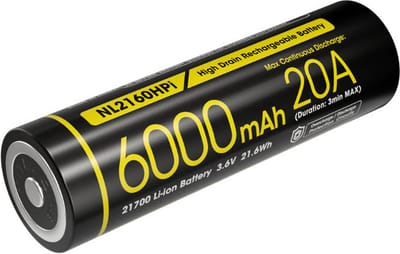Nitecore NL2160HPi Oplaadbare 21700 Li-Ion batterij 6000mAh