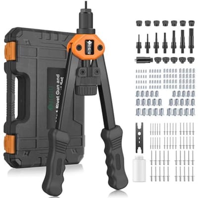 Klinknageltang Set 2 in 1 - Professionele Bevestigingstools voor Metalen Platen