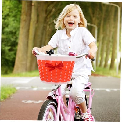 Fietsmand Set - Kinder Mand - Spullen Vervoeren - Handgemaakt Ontwerp - 3 Stuks - Rood