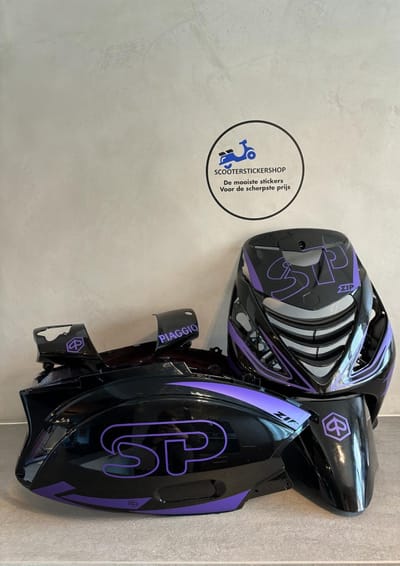 Piaggio zip - SP Outline Pakket S - Piaggio Zip Accessoire - Scooter Accessoires - Scooter Stickers - Paars - Mat