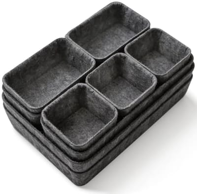Lade-organizerset 9 stuks – Opbergsysteem voor lade, vilten inzetstukken in 4 maten voor keuken, kantoor en kaptafel