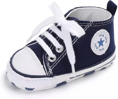 Stoere Baby Schoenen - Babysneakers van Baby-Slofje - Marine maat 17 ( 11 cm)