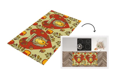 Keukenloper - Loper keuken - Egel - Herfst - Seizoenen - Kind - Design - 120x60 cm - Keukenloper vinyl