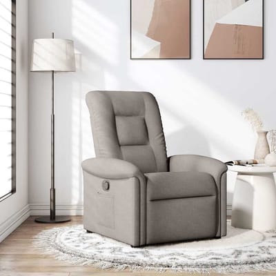 Uitklapbare fauteuil, Kleur taupe, Bekleed met stof
