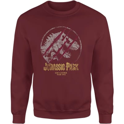 Jurassic Park Lost Control Sweatshirt - Burgundy - S