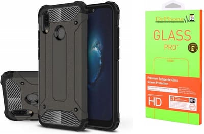 DrPhone P20 Lite Hoesje - TPU Slim Armor Case - Anti-Schok (Schok bestendig) Premium Anti-Scratch Dual Layer Bescherming
