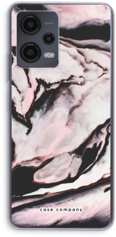 Case Company® - Hoesje geschikt voor Xiaomi Redmi Note 12 hoesje - Roze stroom - Soft Cover Telefoonhoesje - Bescherming aan alle Kanten en Schermrand