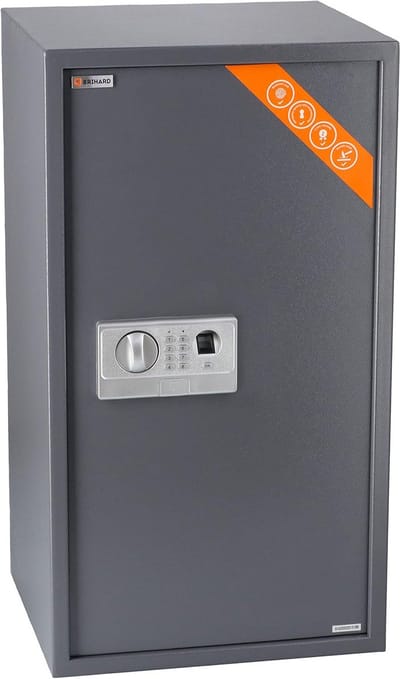 Grote biometrische kluis - XXL digitale kluis - Veilig opbergen - 2-in-1 beveiliging - 73 x 40 x 36 cm