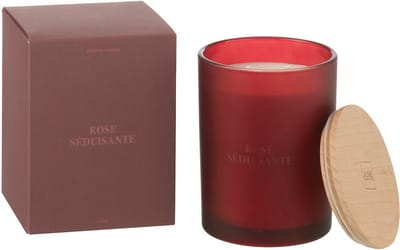 J-Line geurkaars Accords Essentiels - Rose Séduisante - glas - rood - 52U