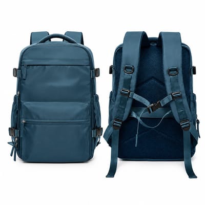 Jumalu Vacuüm Rugzak 30L – Handbagage Reisrugzak met Vacuümpomp – Compressie Rugtas voor Vliegtuig & Zakenreis – Spat waterdicht – Turquoise