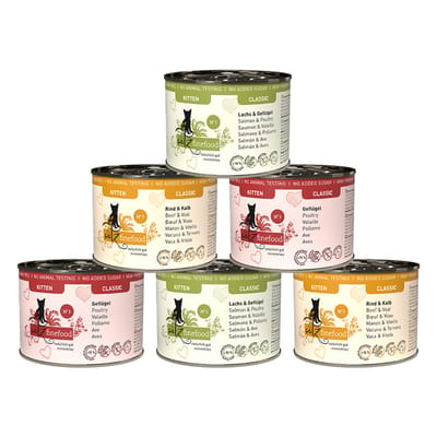 24x200g catz finefood Kitten Mix (3 Soorten) Kattenvoer nat