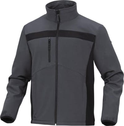 Delta Plus lichte softshell elasthaan jas - Grijs | Zwart - L