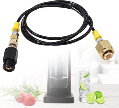 Hoge Druk CO2 Slang van 1,5 meter met Adapter voor Koolzuurhoudende Drankenmachines zoals SodaStream en Penguin