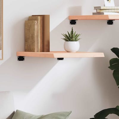 vidaXL - Wandschap - 40x60x(2-4) - cm - onbehandeld - massief - eikenhout