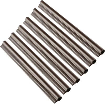KADAX Klemrails voor zichtwerende strips, bevestigingsclips van kunststof, klemstrips, clips voor hekfolie, eindclips (set van 6, donkerbruin)