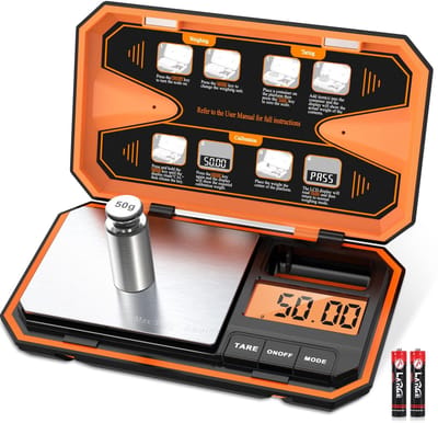 Dailygoods- Keukenweegschaal Digitale Precisieweegschaal - 500 g Capaciteit - 0,01 g Gradatie - Tarrafunctie - 6 Eenheden Omzetting - Kalibratiegewicht 50 g - Digitale Weegschaal