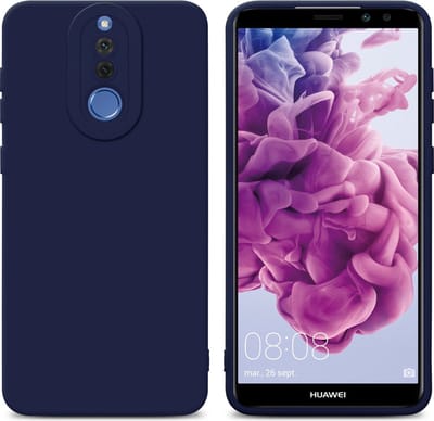 Cadorabo Hoesje geschikt voor Huawei MATE 10 LITE in FLUID DONKER BLAUW - Beschermhoes gemaakt van flexibel TPU silicone Cover Fluid Case