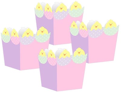 4 kleine kartonnen paasdoosjes