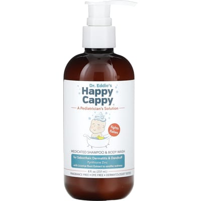 Happy Cappy, shampoing et gel douche médicamenteux, sans parfum, 237 ml (237ml) white