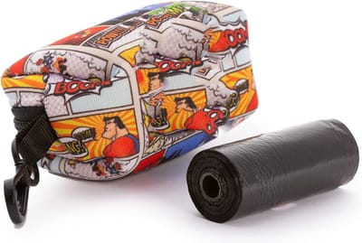 Famanu – Zakdispenser voor honden en poepzakjes - met karabijnhaak - accessoires voor huisdieren - inclusief een rol tassen (strip)