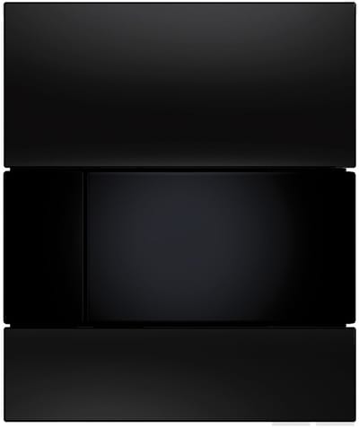 Tece TECEsquare - Urinoir bedieningsplaat, zwart glas/zwart 9242809