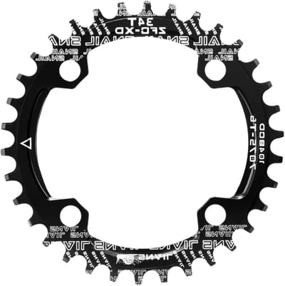 Narrow Wide Kettingblad 34T 104 BCD voor Mountainbike, Aluminium Crank Gear, Zwart, Geschikt voor Fietsen met 104 BCD Montage