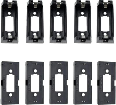 10 Stuks CR123A Batterijhouder - Soldeer Montage voor 1x 3V Batterij - Zwart ABS Plastic