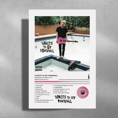 Machine Gun Kelly - Tickets To My Downfall - Metalen poster 30x40cm - album