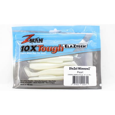 Zman Zacht Kunstaas Diezel MinnowZ 4 Inch 5/Pack Parel (2611)